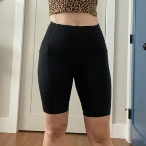 Black High-Rise Pocket Bike Short